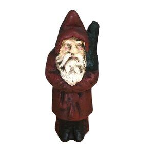 Vintage Fairfield Folk Art Belsnickel Santa Chalkware Christmas Primitive Coat
